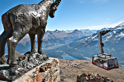 Piz Nair mountain view